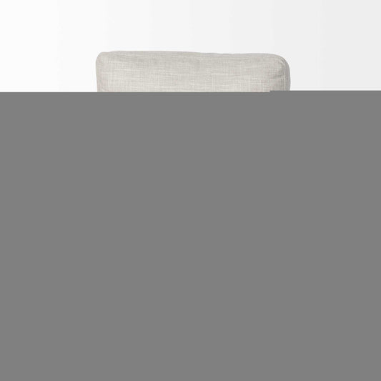 41" Cream and Black Fabric Arm Chair