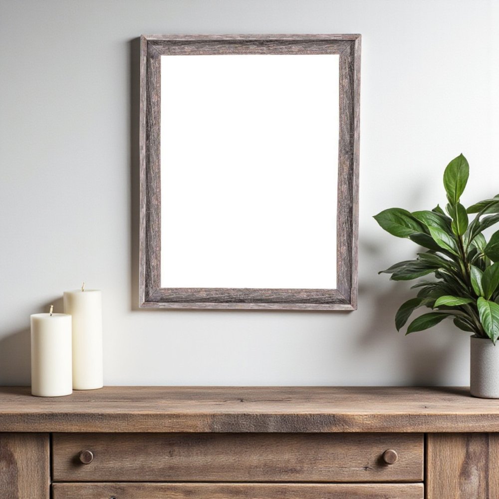 18" x 24" Gray Solid Wood Hanging Picture Frame