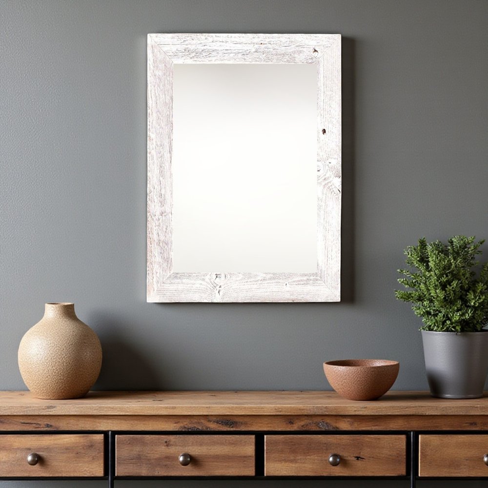 11" x 17" White Solid Wood Hanging Picture Frame