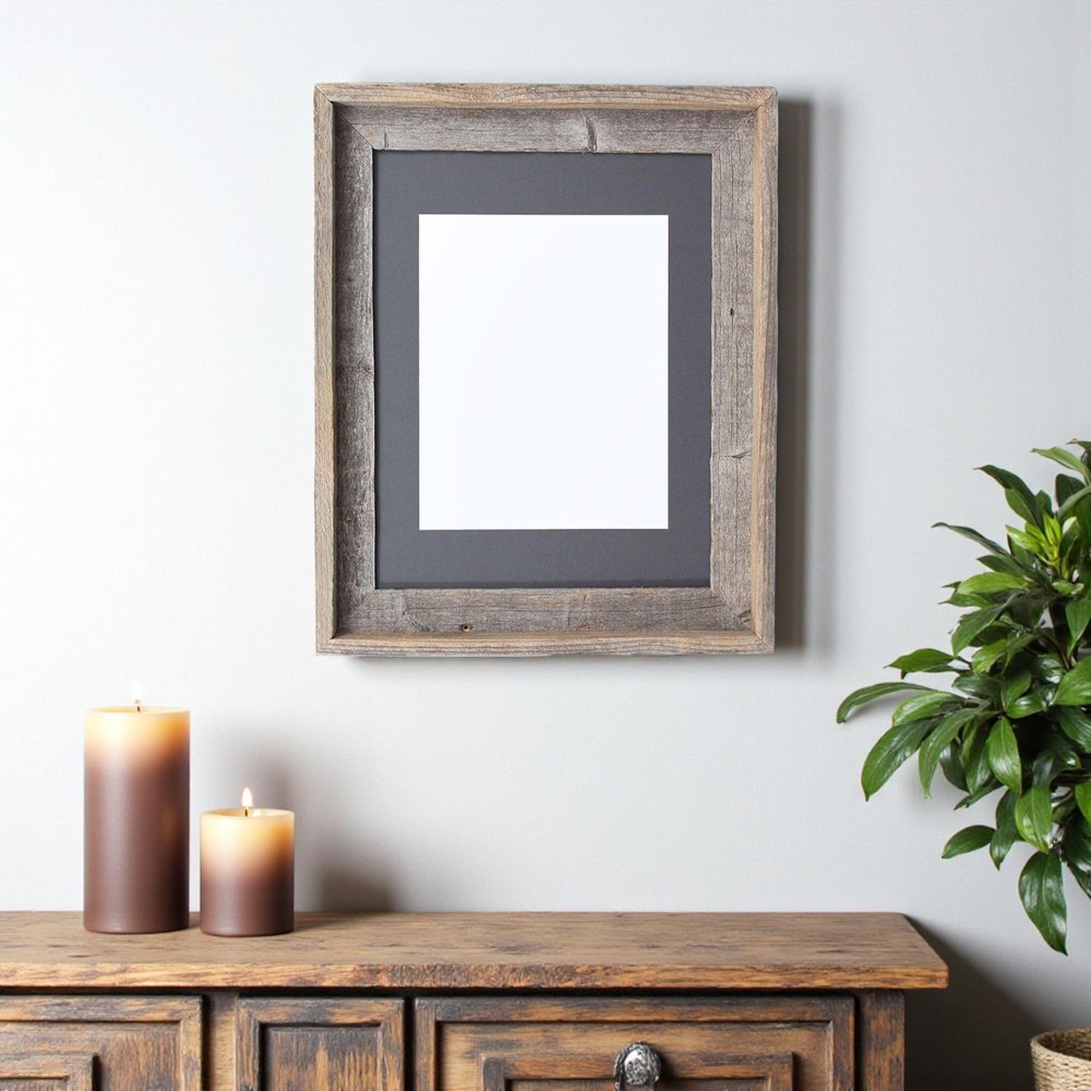 11" x 14" Gray Wood Hanging Picture Frame