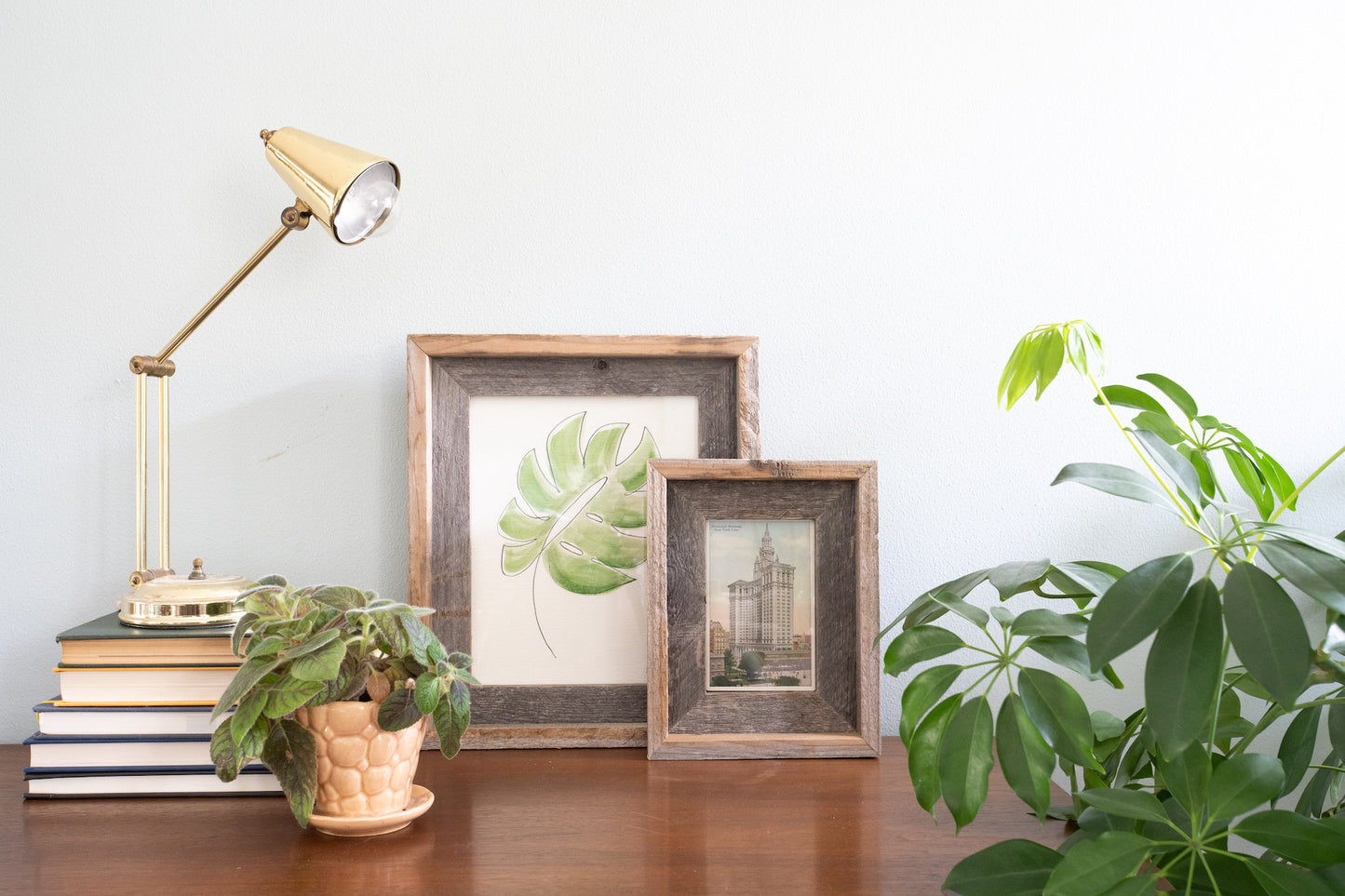 11" x 14" Gray Solid Wood Hanging Picture Frame