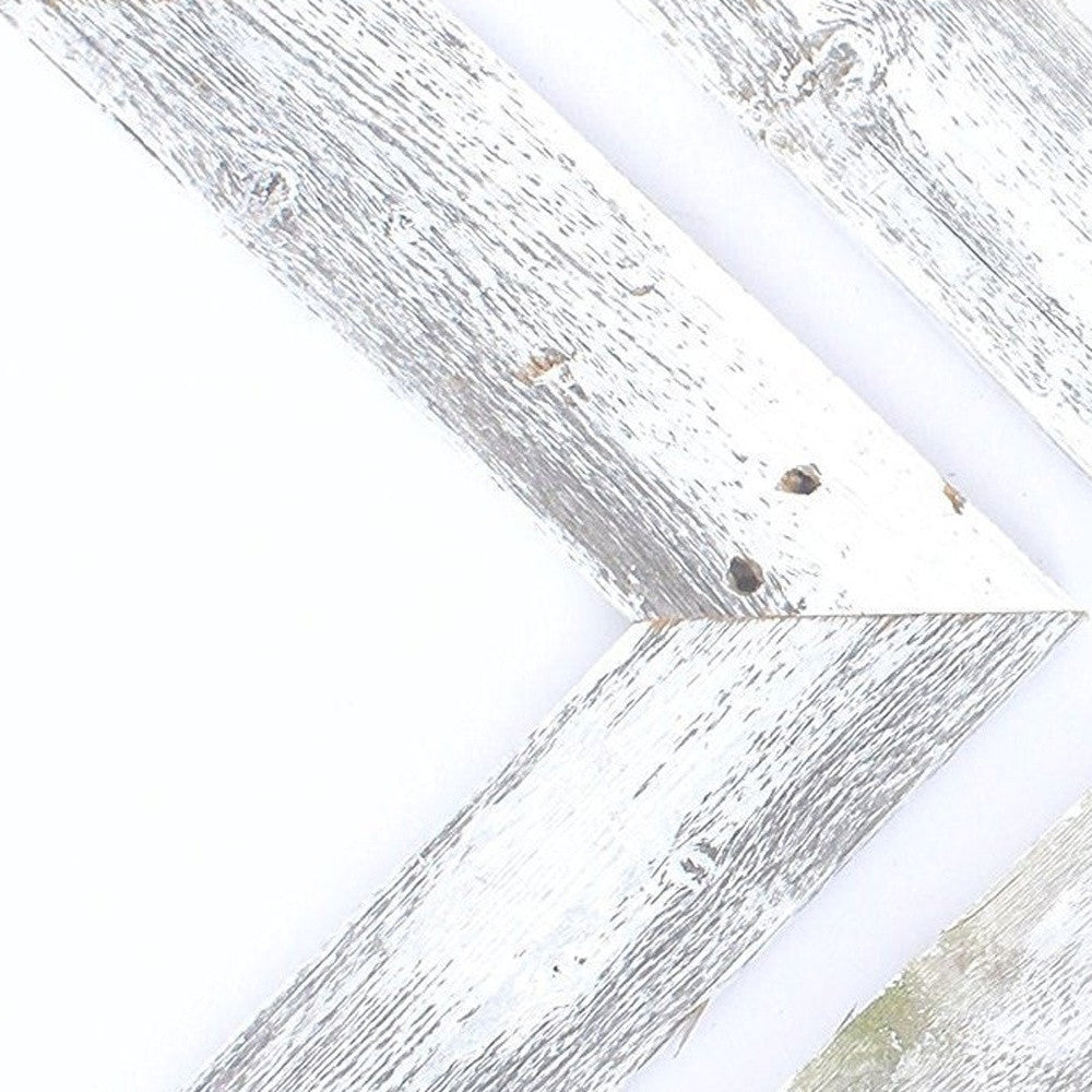 Set of Three White Wood Novelty Hanging Dimensional Sculpture
