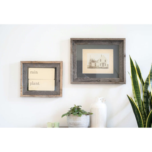 16" x 20" Gray Solid Wood Hanging Picture Frame