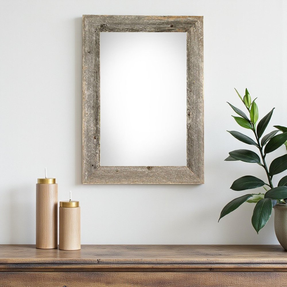 12" x 18" Gray Wood Hanging Picture Frame