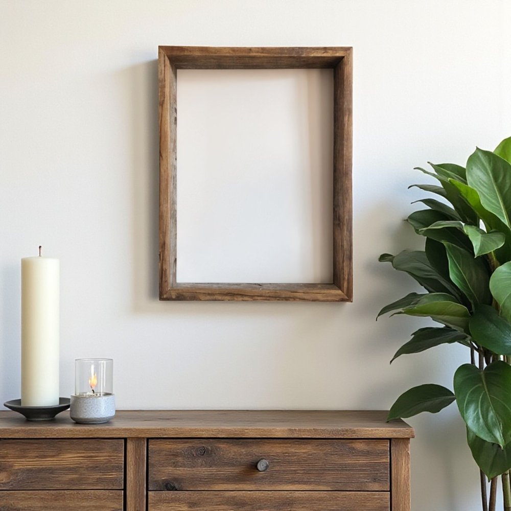 11" x 14" Gray Wood Hanging Picture Frame