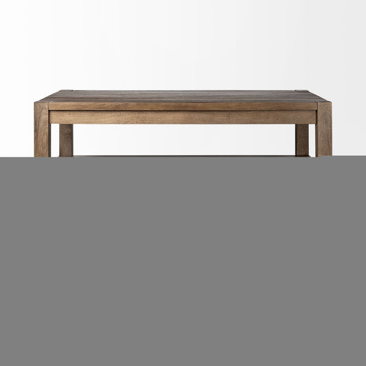 Brown Solid Wood Kitchen Island With Two Tier Smooth Counter Top