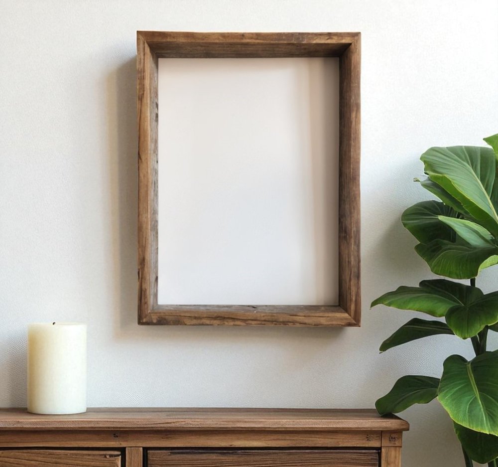 16" x 20" Gray Solid Wood Hanging Picture Frame