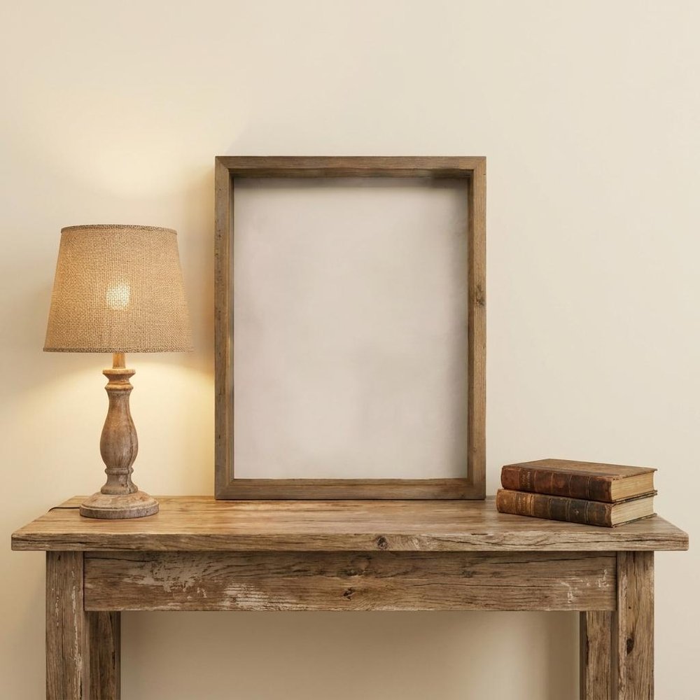 6" x 6" Gray Wood Tabletop Picture Frame