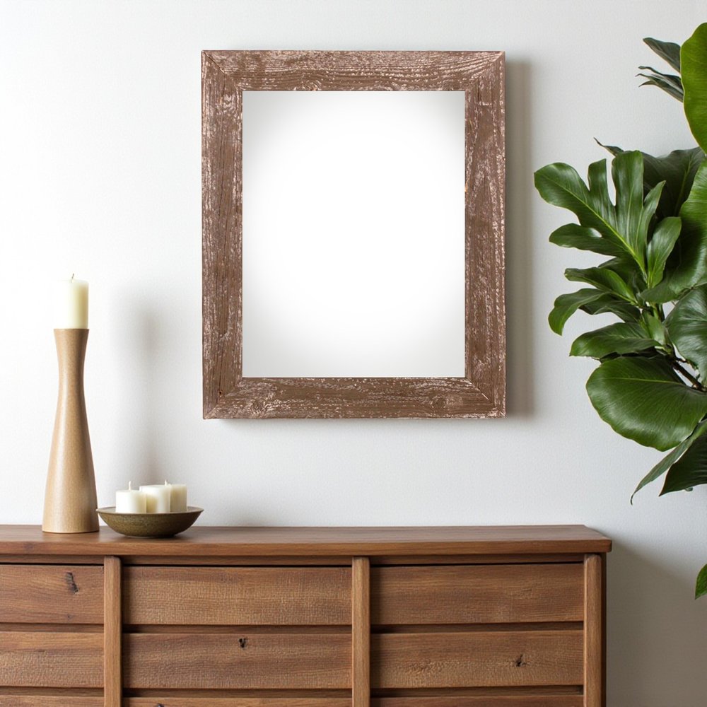 12" x 16" Brown Solid Wood Hanging Picture Frame