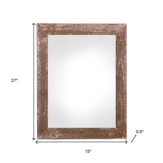 12" x 24" Brown Wood Hanging Picture Frame