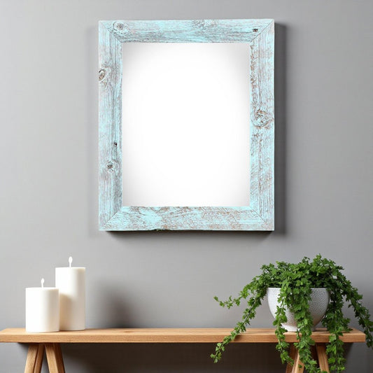 24" x 30" Blue Wood Hanging Picture Frame
