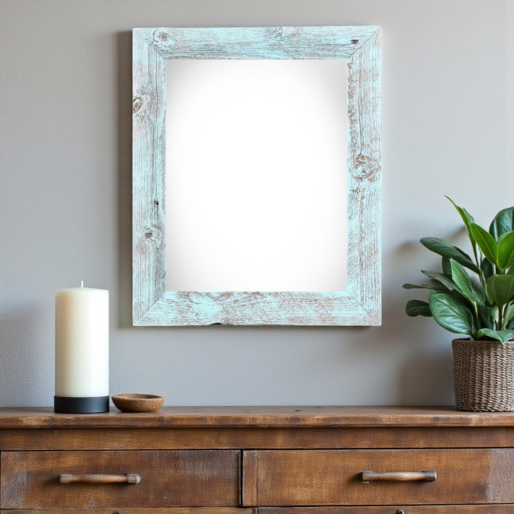 24" x 36" Blue Solid Wood Hanging Picture Frame