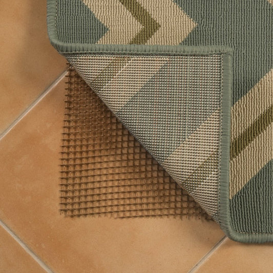 2' x 3' Brown Non Slip Indoor Outdoor Rug Pad