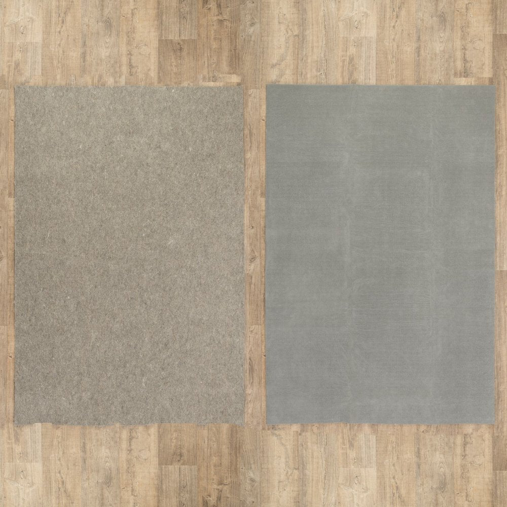 8' Round Gray Non Slip Rug Pad