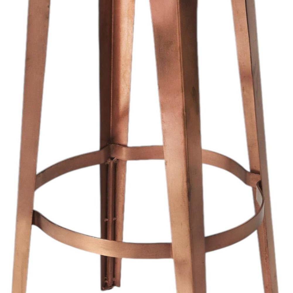 30" Copper Iron Backless Bar Height Bar Chair