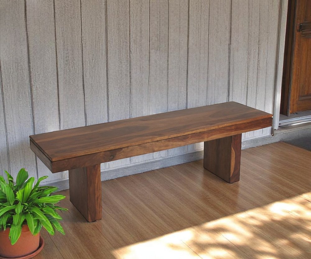 Modern Chunky Solid Wood Bench