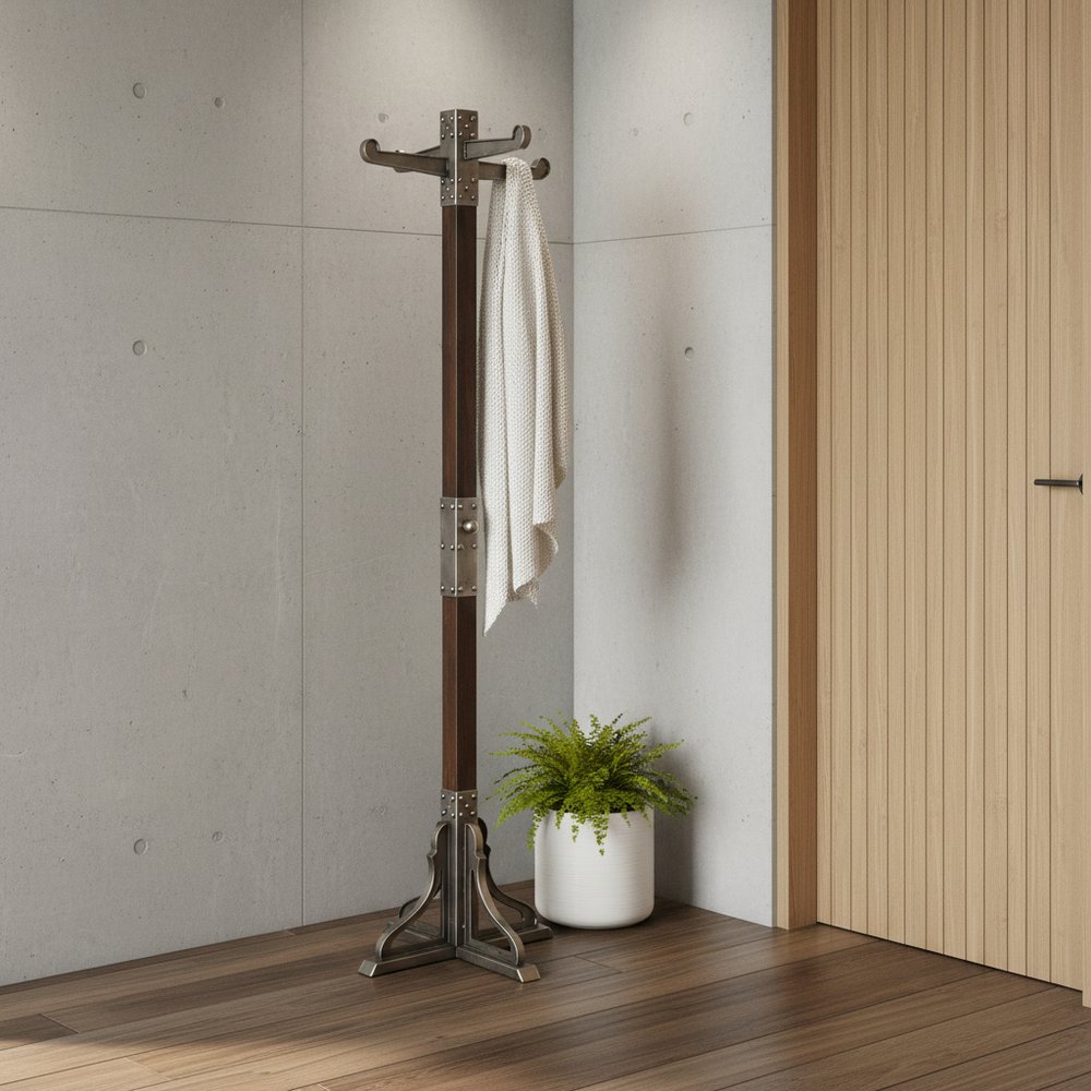 Industrial Chic Vintage Style Coat Rack