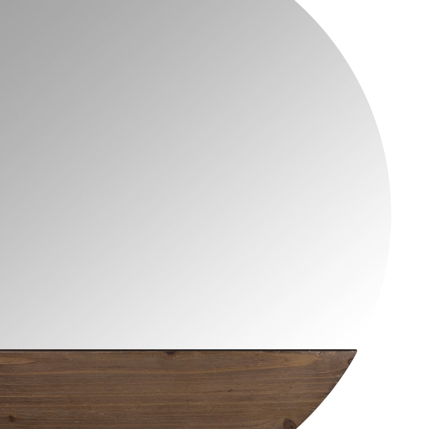 24" Brown Round Unframed Accent Mirror
