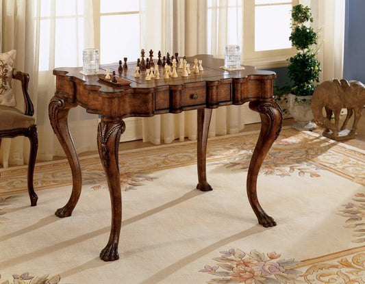 39" Brown Wood Coffee Table With Drawer