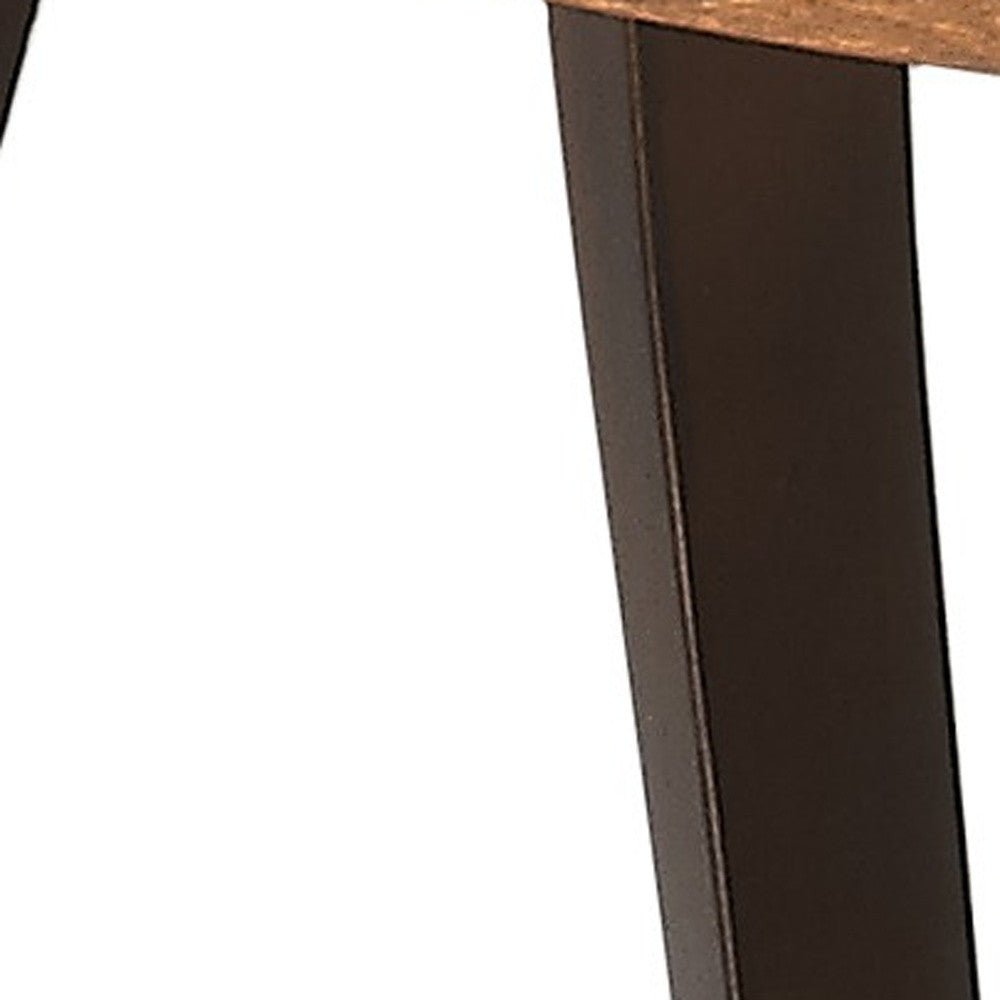 25" Brown Wood Oval Coffee Table With Drawer And Shelf