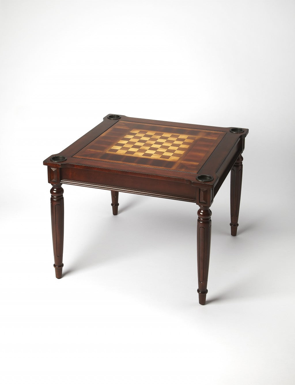 36" Dark Brown Wood Square Coffee Table