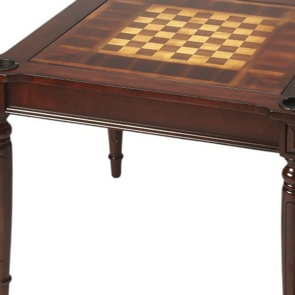 36" Dark Brown Wood Square Coffee Table