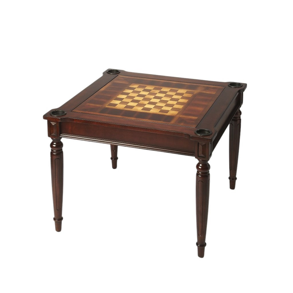 36" Dark Brown Wood Square Coffee Table