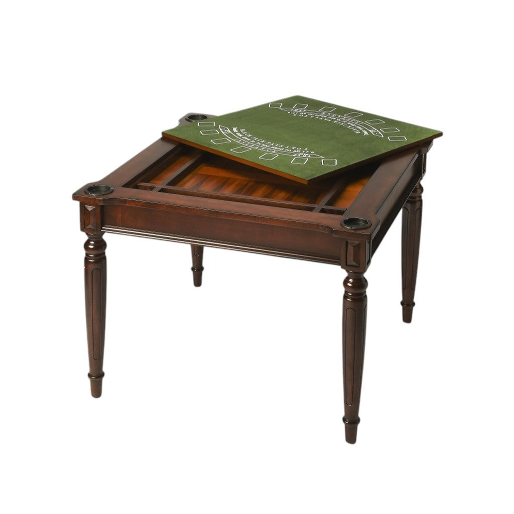 36" Dark Brown Wood Square Coffee Table