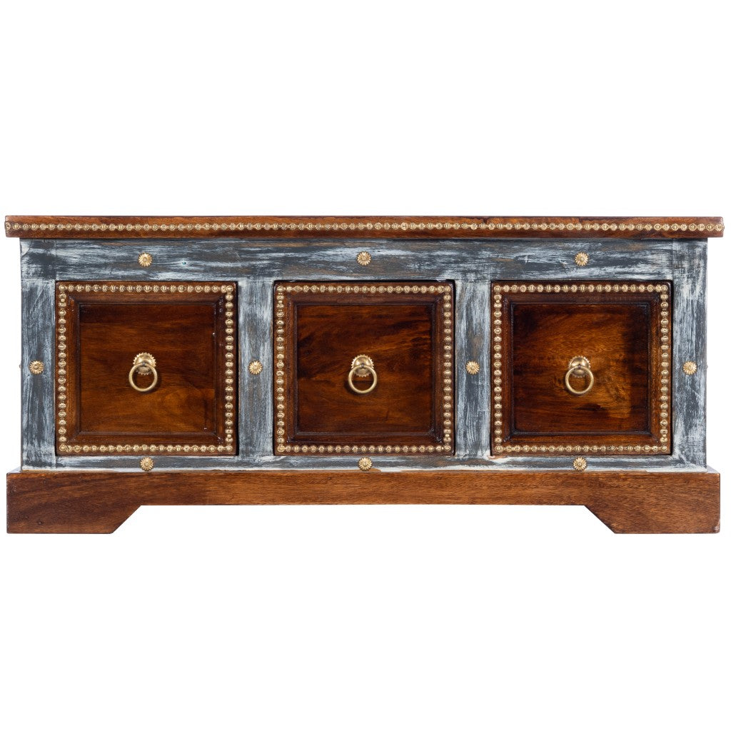 39" Brown Wood Coffee Table