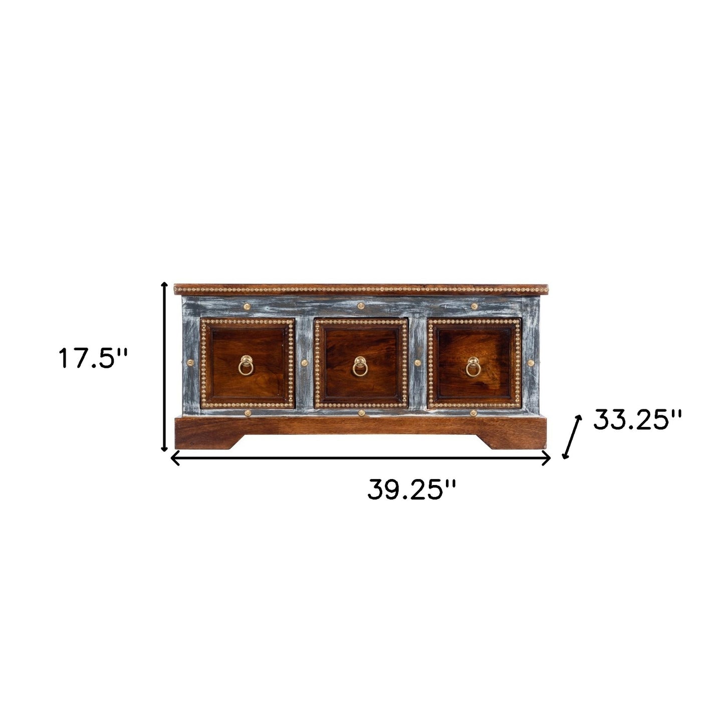 39" Brown Wood Coffee Table