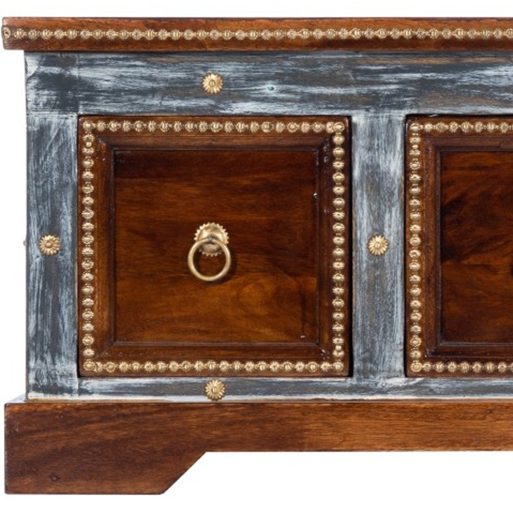 39" Brown Wood Coffee Table