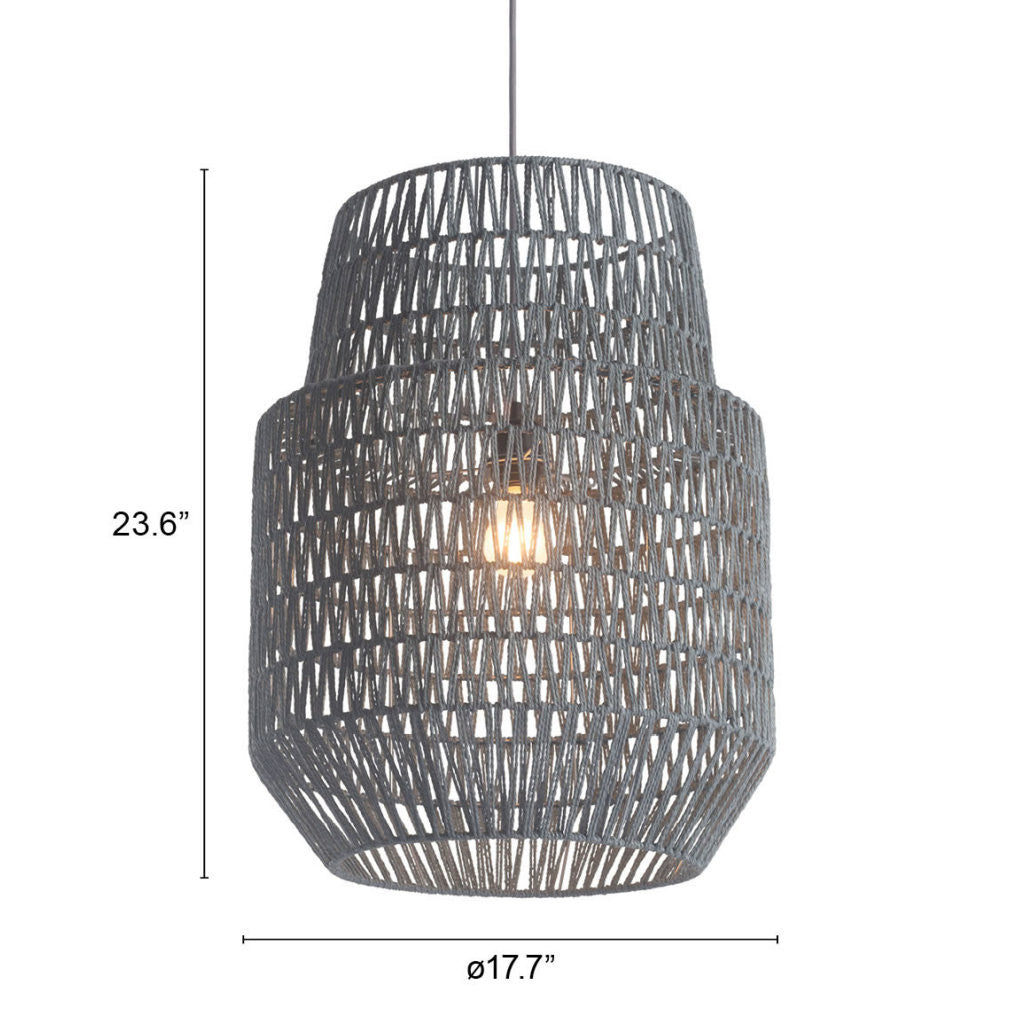 Gray Night Sky Zig Zag Ceiling Lamp