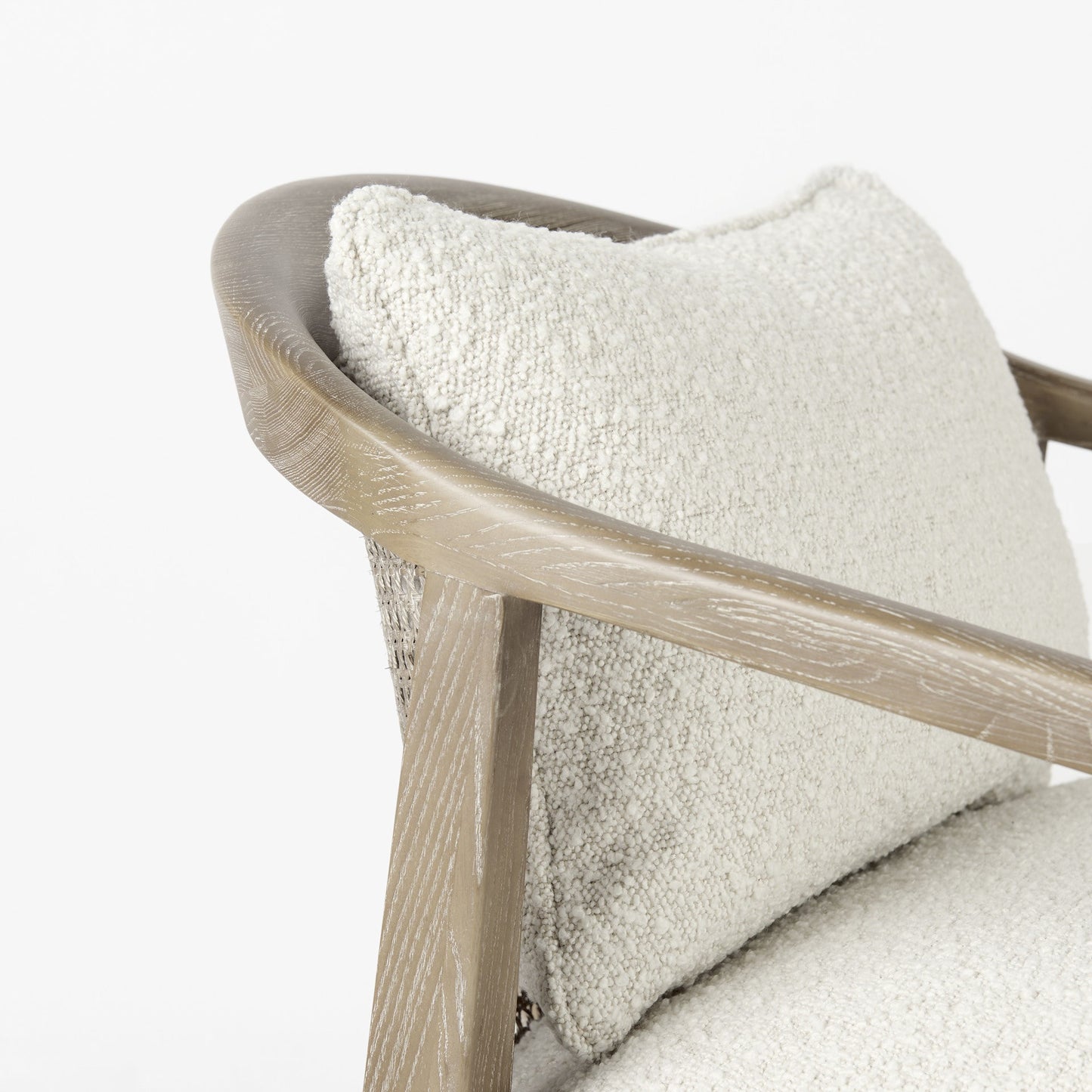 29" Gray and Brown Fabric Arm Chair