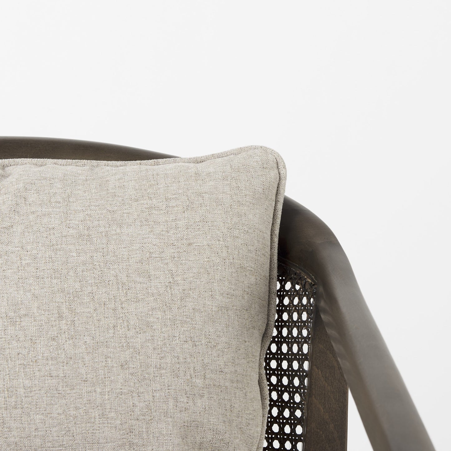 29" Gray and Brown Fabric Arm Chair