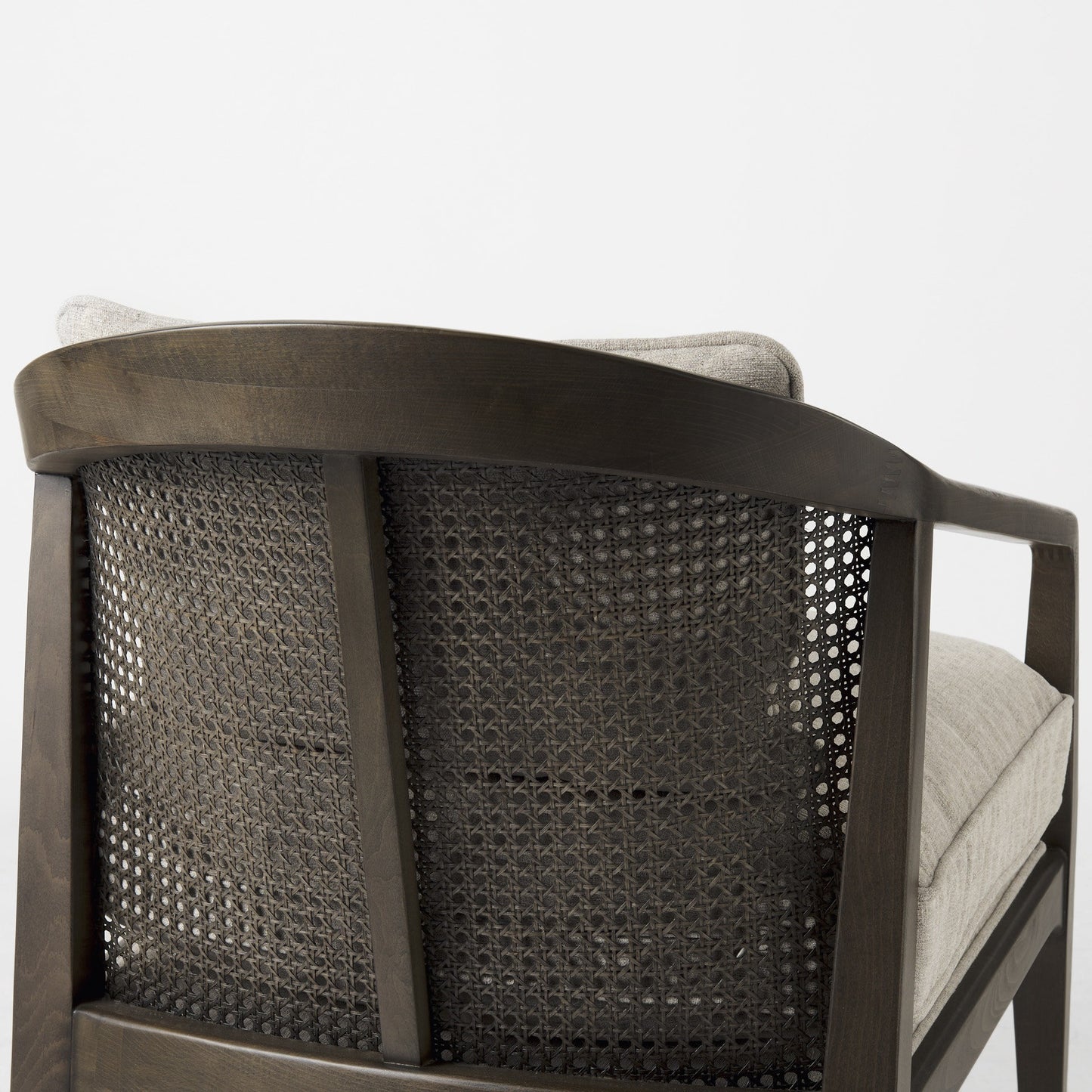 29" Gray and Brown Fabric Arm Chair