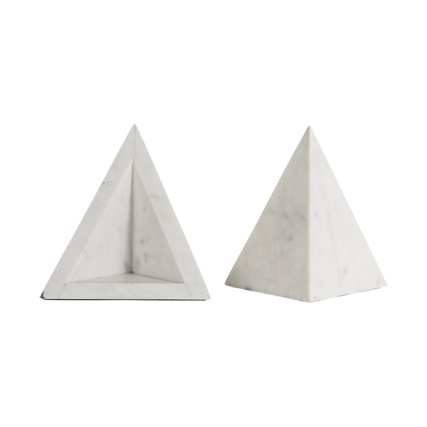 Set of Two 7" White Metal Decorative Bookends