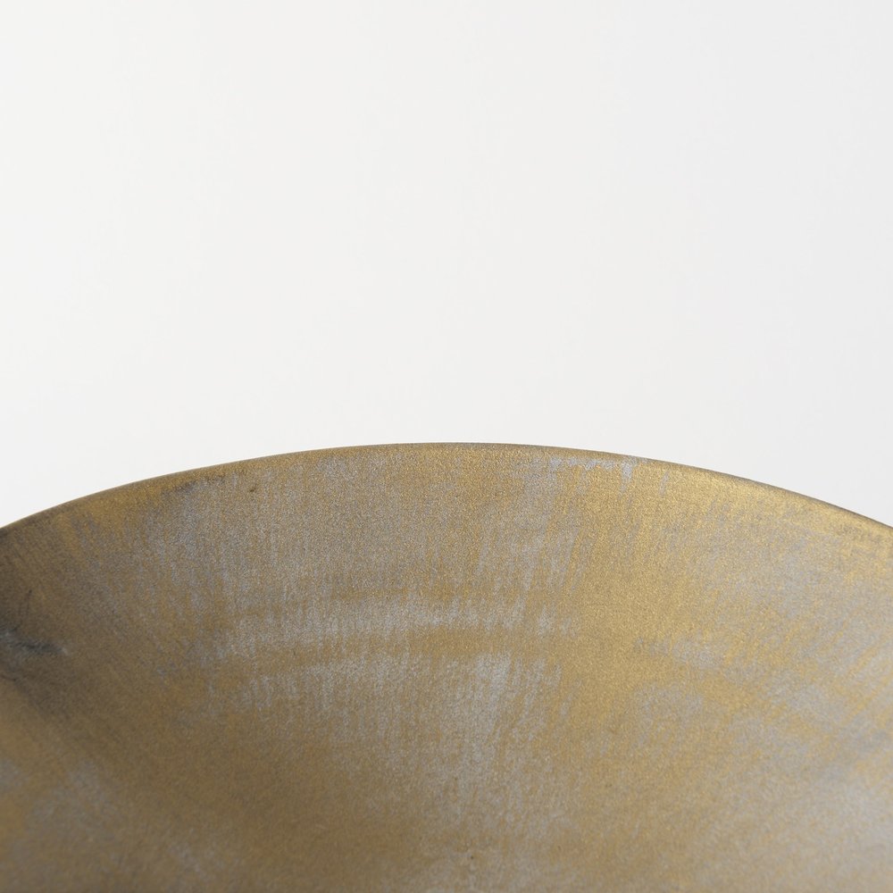 13" Gold Metal Round Centerpiece Bowl