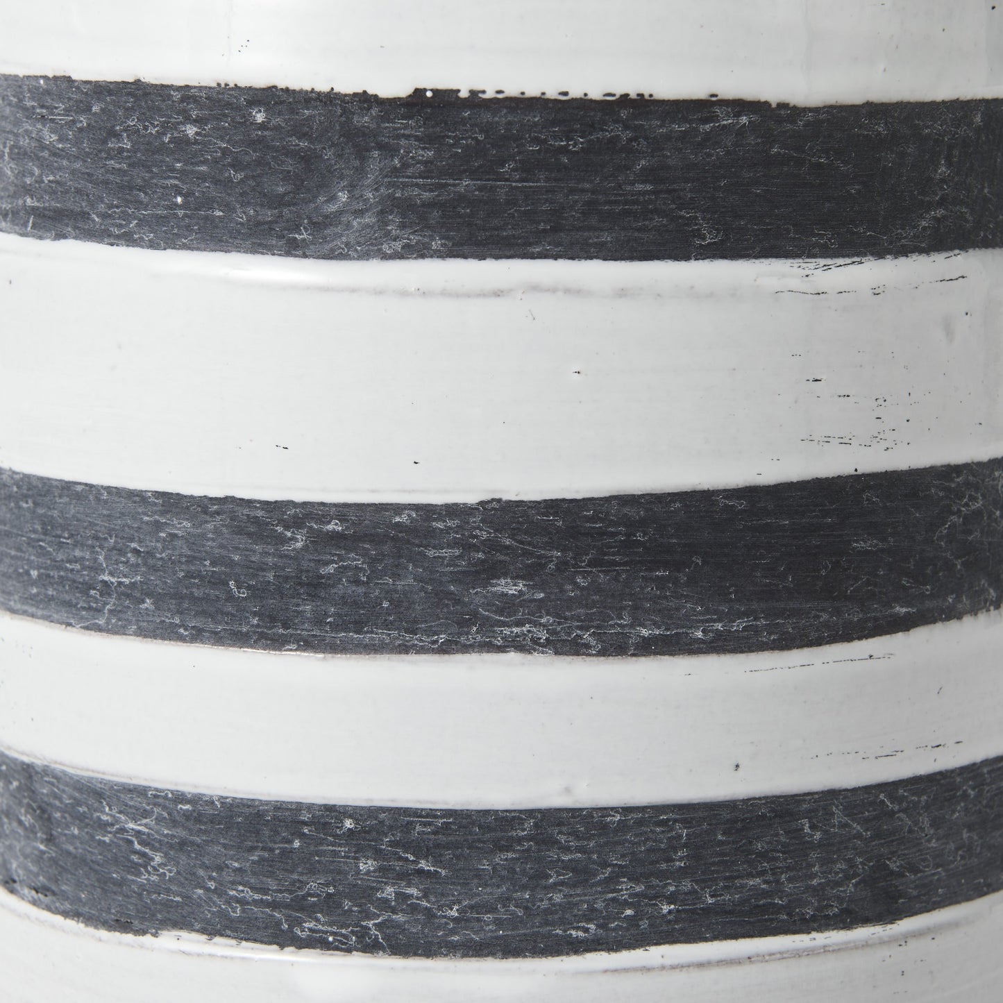 9" Blue And White Cylinder Ceramic Urns Jars