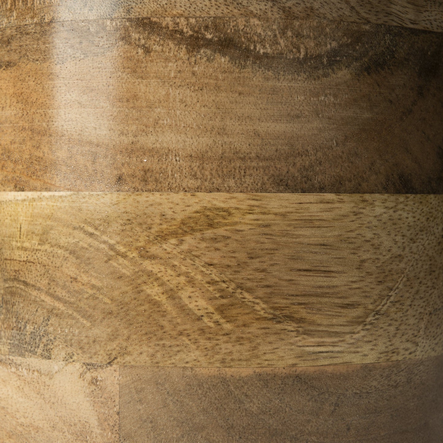 7" Brown Cylinder Solid Wood