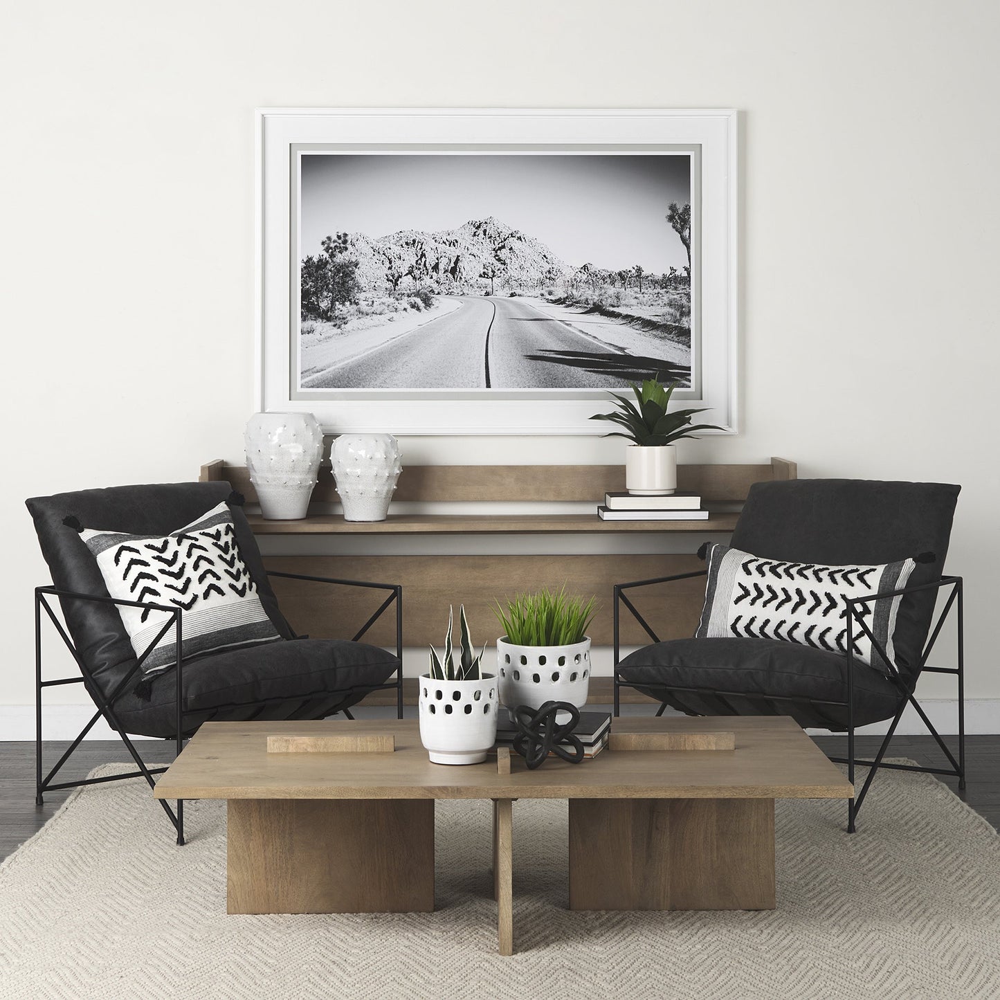 34" Natural Wood Coffee Table