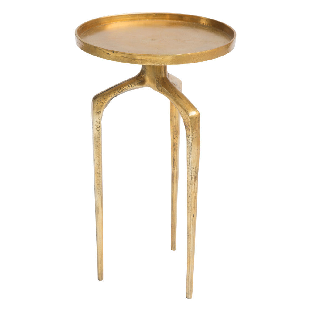 Set Of Two 13" Gold Nested Tables