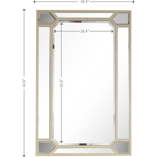 43" Silver Metal Framed Accent Mirror