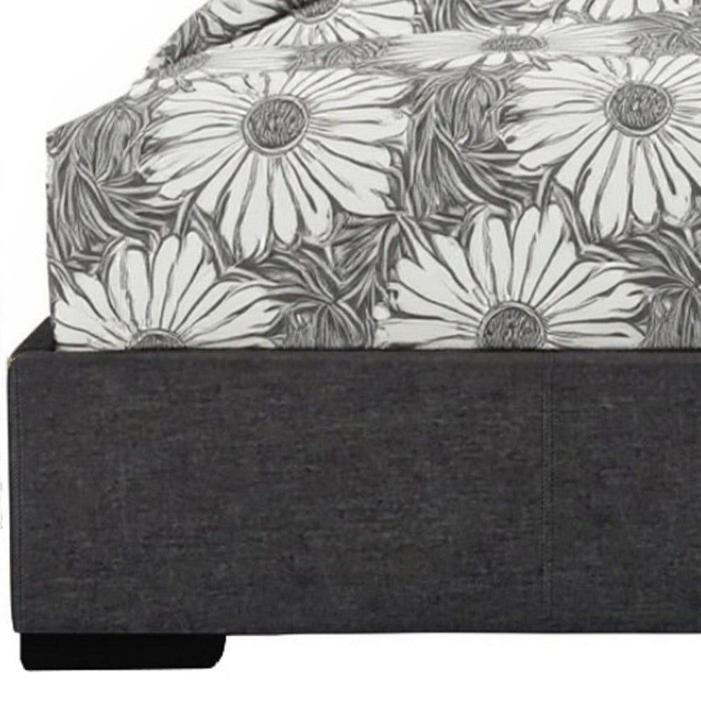 Black Faux Leather King Bed Frame