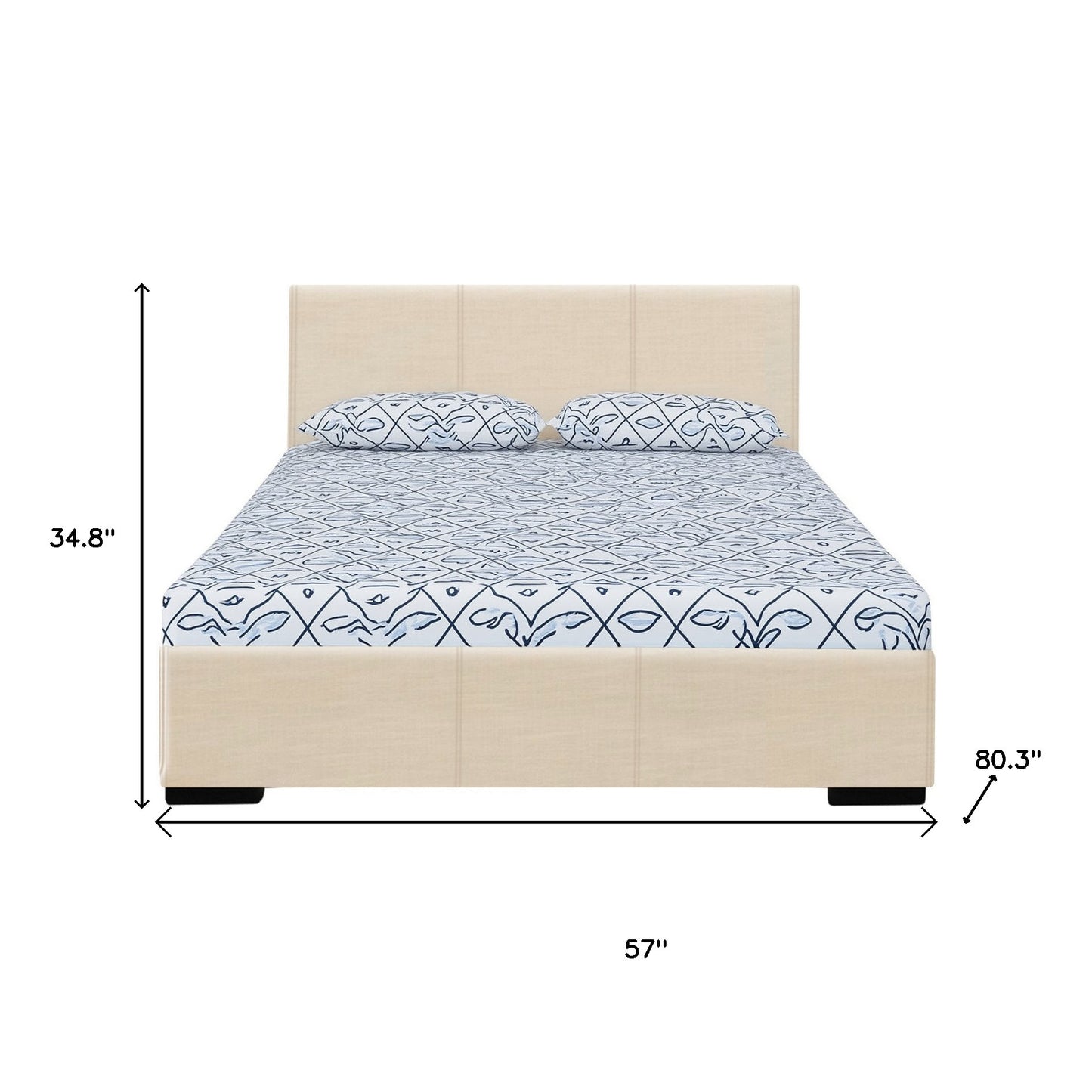 Black Faux Leather King Bed Frame