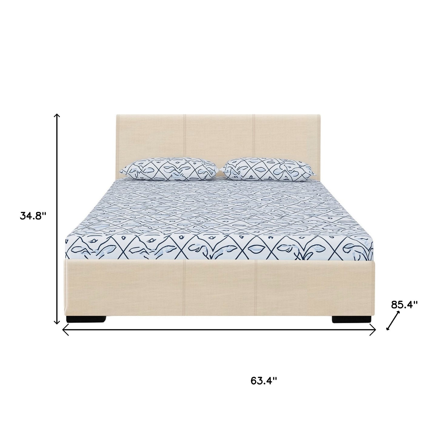 Black Faux Leather King Bed Frame