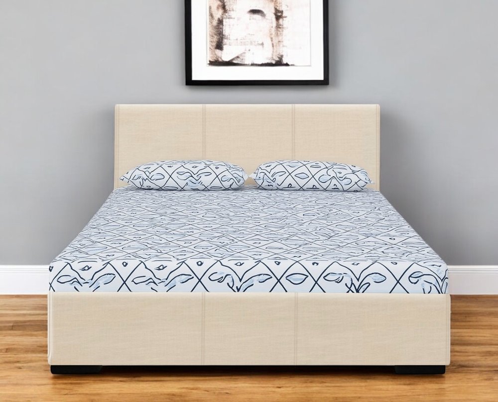 Black Faux Leather King Bed Frame
