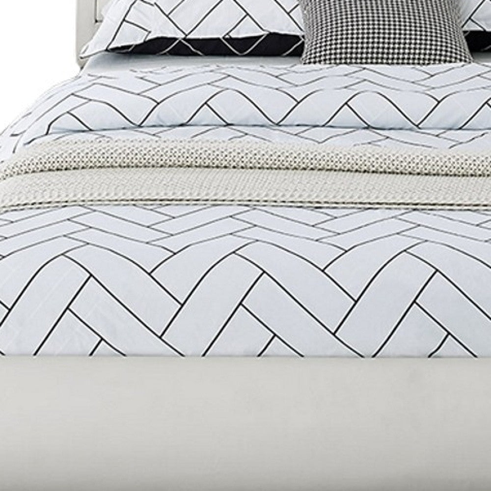 White Faux Leather Queen Bed Frame