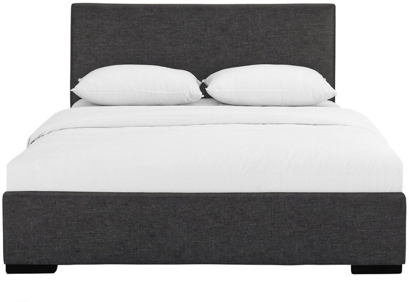 Black Faux Leather King Bed Frame