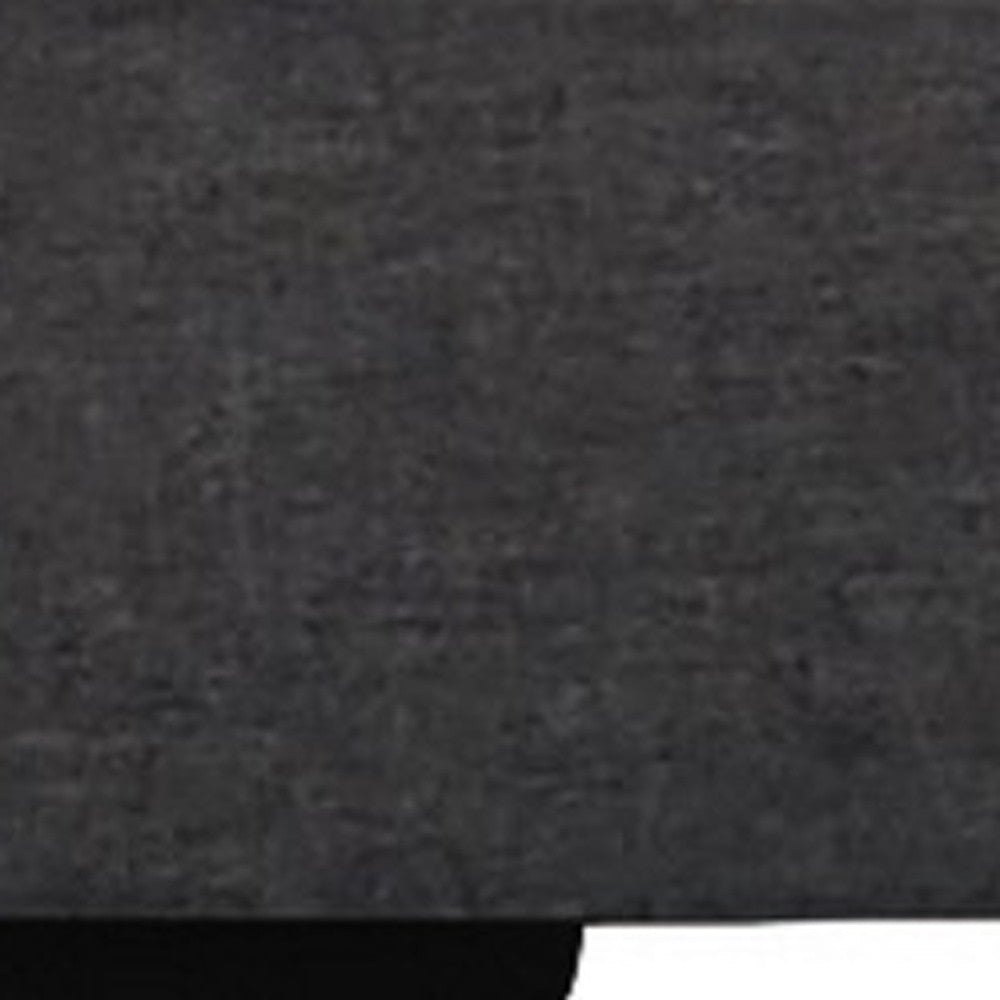 Black Faux Leather King Bed Frame