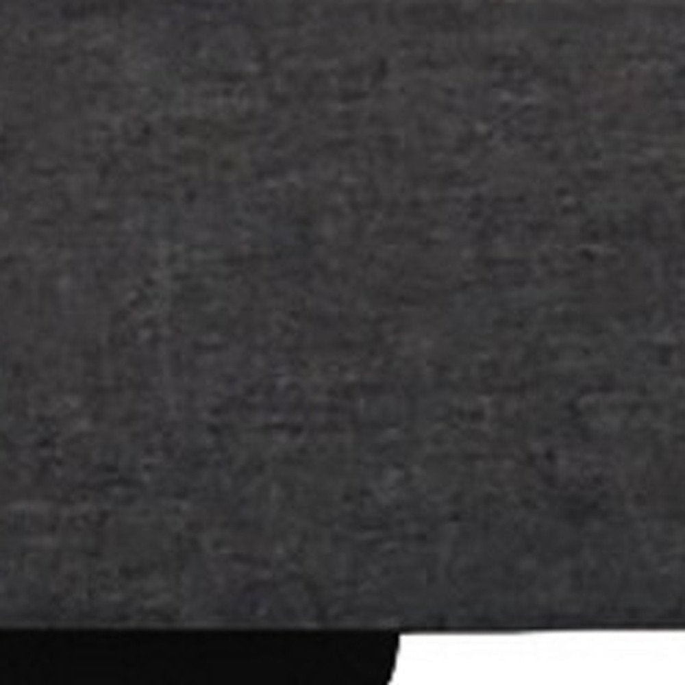 Black Faux Leather King Bed Frame
